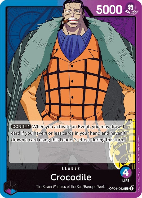 Image for Crocodile (062) (OP01-062) (Romance Dawn) (OP01) - One Piece Card Game