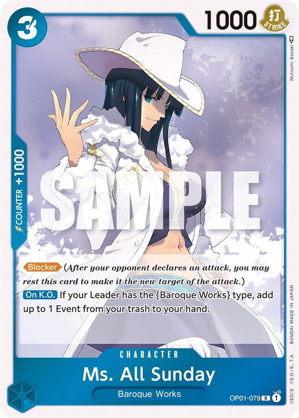 Image for Ms. All Sunday (OP01-079) (Romance Dawn) (OP01) - One Piece Card Game