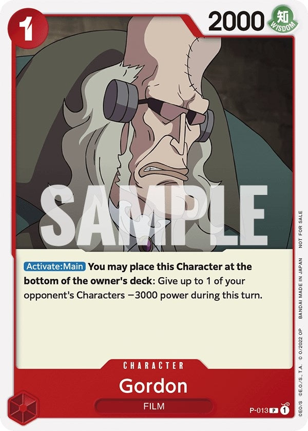 Image for Gordon (One Piece Film Red) (P-013) (One Piece Promotion Cards) (OP-PR) - One Piece Card Game