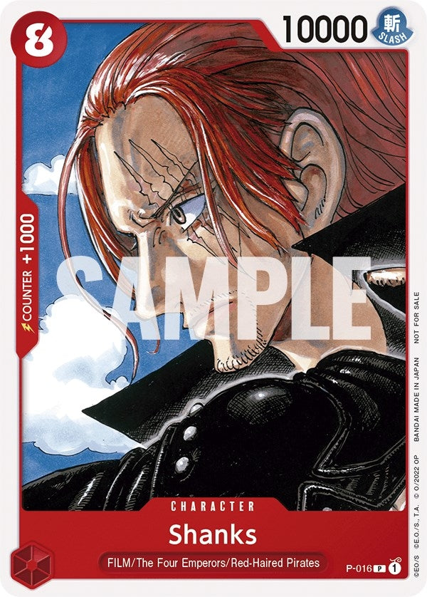 Image for Shanks (One Piece Film Red) (P-016) (One Piece Promotion Cards) (OP-PR) - One Piece Card Game