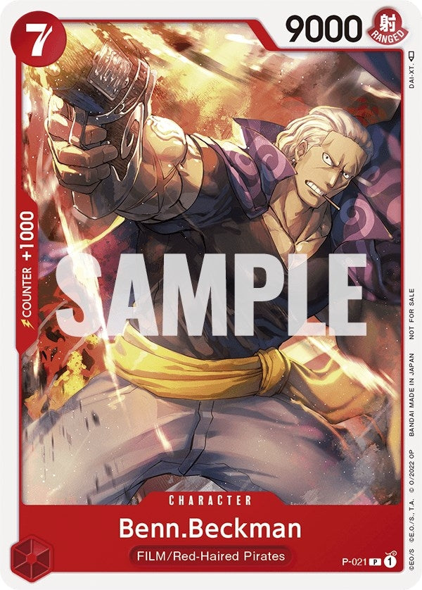 Image for Benn.Beckman (One Piece Film Red) (P-021) (One Piece Promotion Cards) (OP-PR) - One Piece Card Game