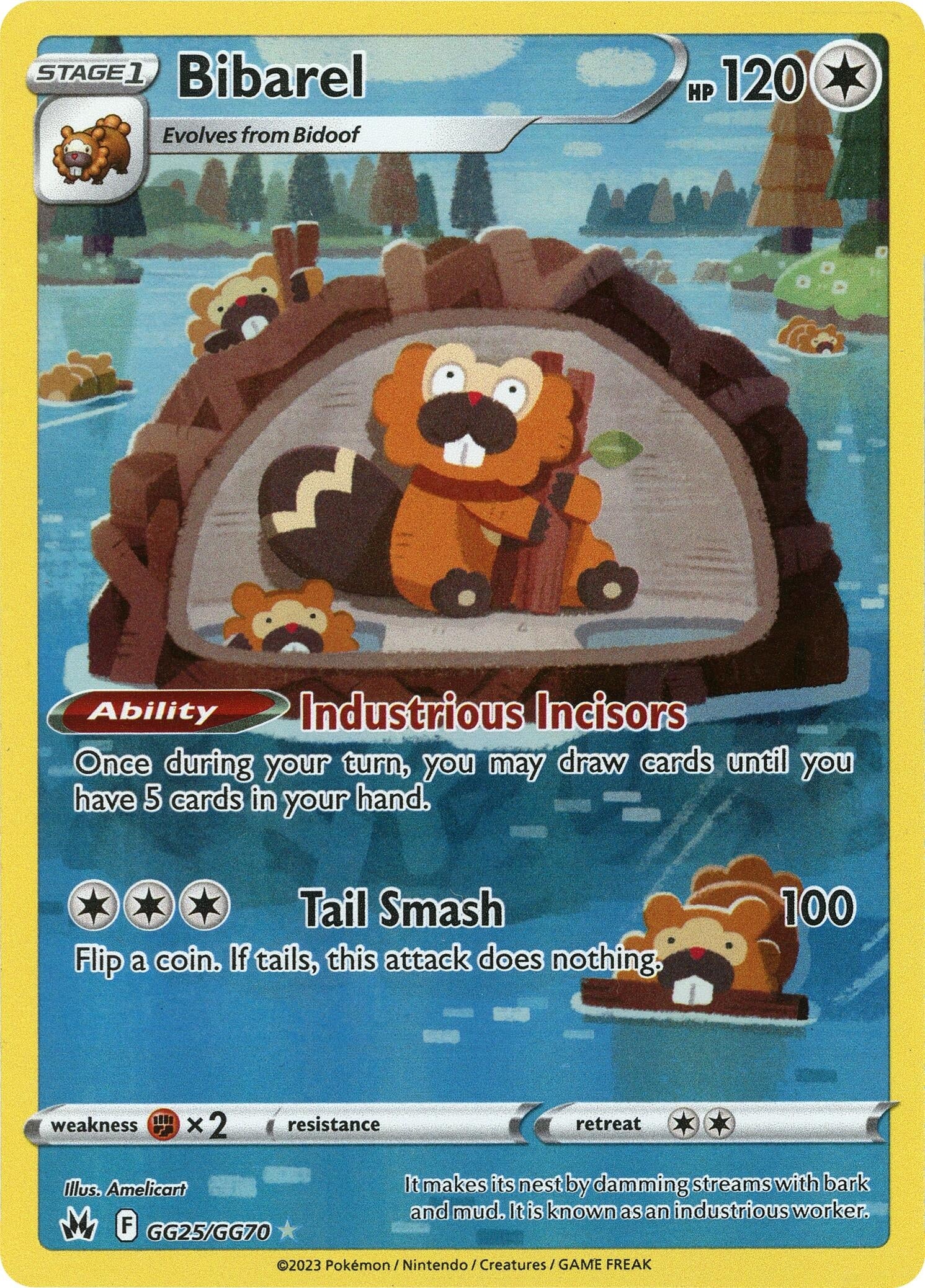 Image for Bibarel (GG25/GG70) (SWSH: Crown Zenith: Galarian Gallery) - Pokemon