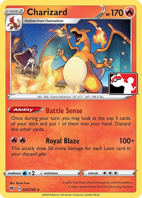 Image for Charizard (025/185) (Prize Pack Series Cards) - Pokemon