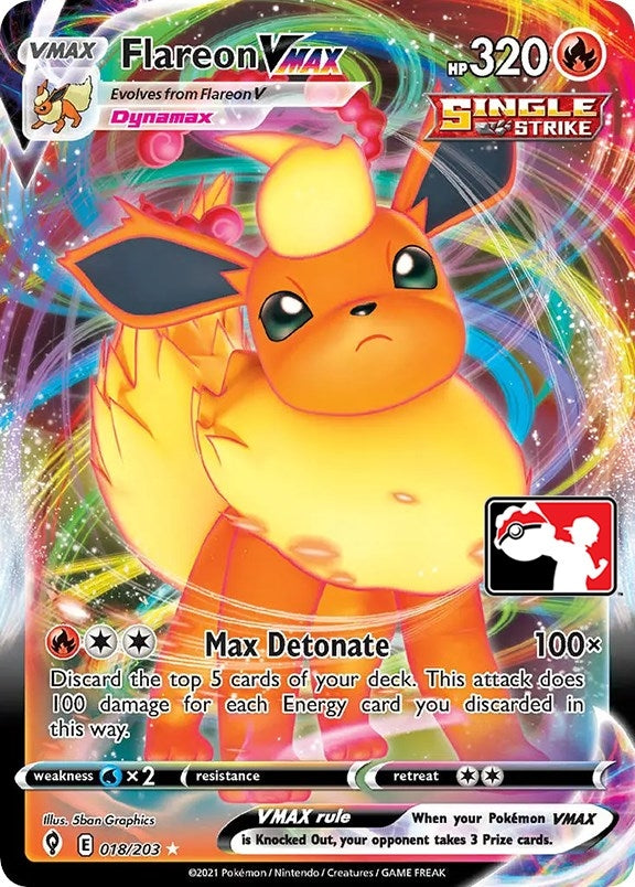 Image for Flareon VMAX (018/203) (Prize Pack Series Cards) - Pokemon