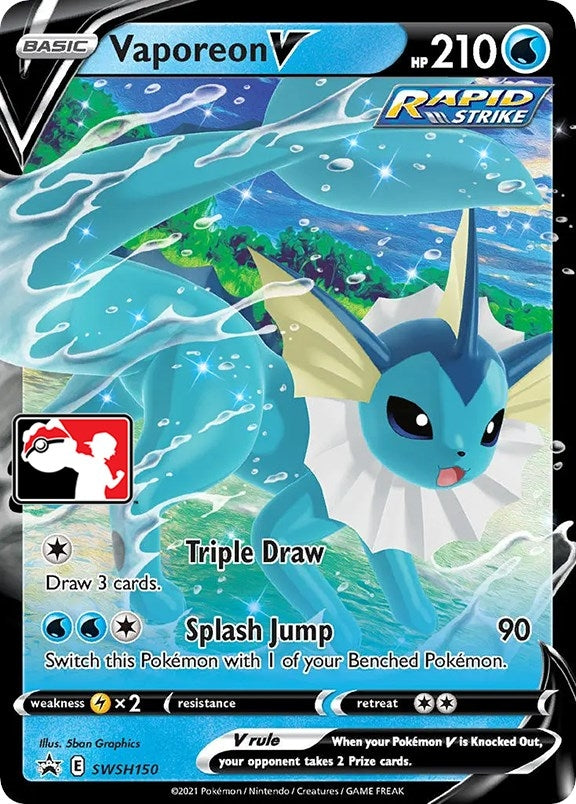 Image for Vaporeon V - SWSH150 (SWSH150) (Prize Pack Series Cards) - Pokemon