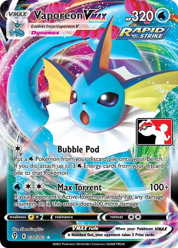 Image for Vaporeon VMAX (030/203) (Prize Pack Series Cards) - Pokemon