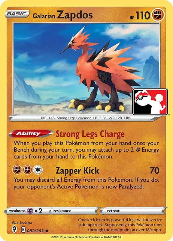 Image for Galarian Zapdos (082/203) (Prize Pack Series Cards) - Pokemon