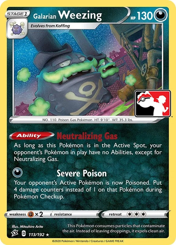 Image for Galarian Weezing (113/192) (Prize Pack Series Cards) - Pokemon