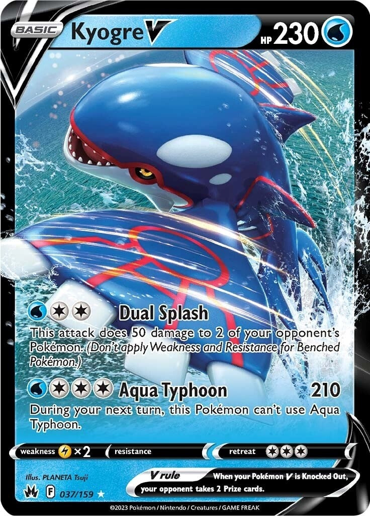 Image for Kyogre V (037/159) (SWSH: Crown Zenith) - Pokemon