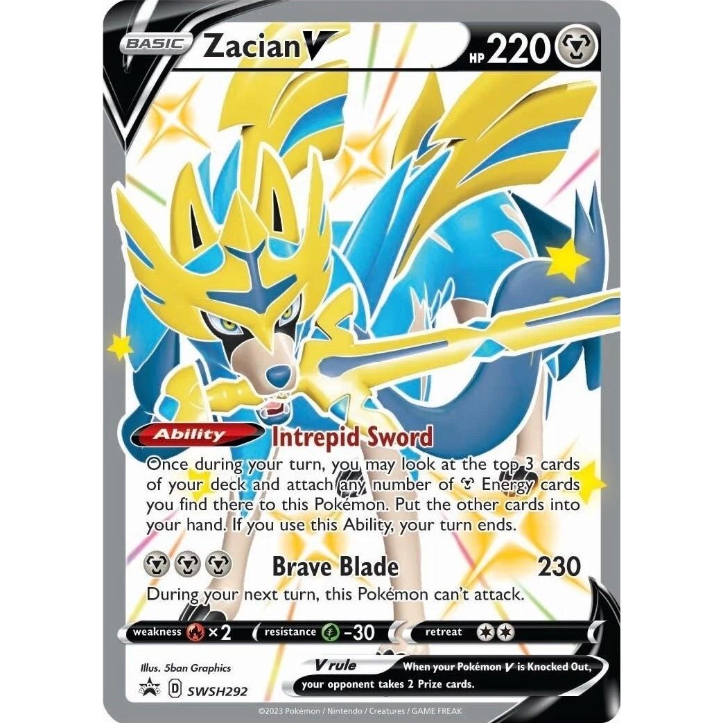 Zacian V (Shiny) - SWSH292 (SWSH292) (SWSH: Sword & Shield Promo Cards) - PokeBox USA