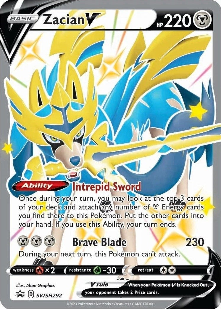 Zacian V (Shiny) - SWSH292 (SWSH292) (SWSH: Sword & Shield Promo Cards) - PokeBox USA