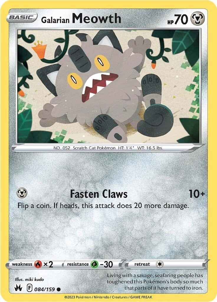 Image for Galarian Meowth (084/159) (SWSH: Crown Zenith) - Pokemon