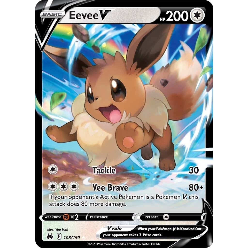Eevee V (108/159) (Crown Zenith) - PokeBox USA