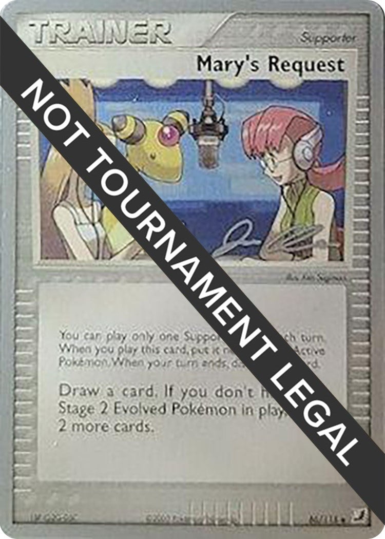 Image for Mary's Request - 2006 (Jason Klaczynski) (86/115) (World Championship Decks) (WCD) - Pokemon
