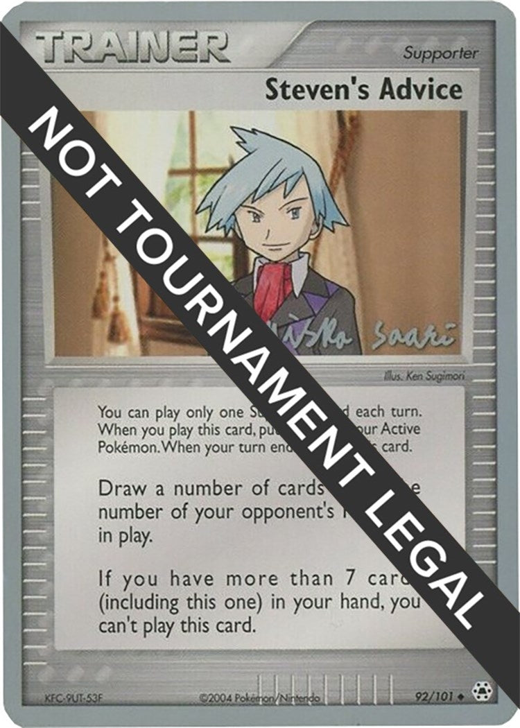 Image for Steven's Advice - 2006 (Miska Saari) (92/101) (World Championship Decks) (WCD) - Pokemon