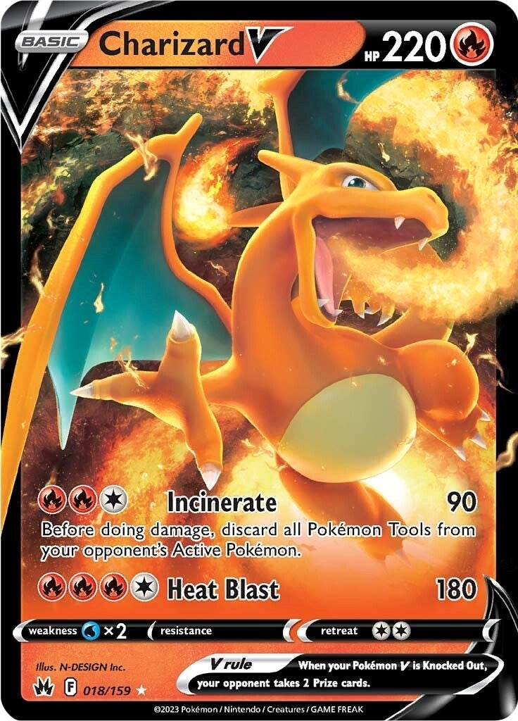 Charizard V (018/159) (SWSH: Crown Zenith)