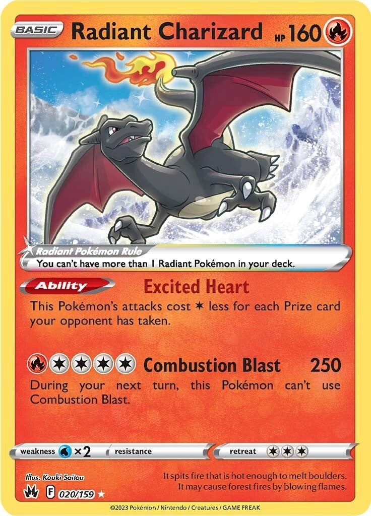 Radiant Charizard (020/159) (SWSH: Crown Zenith) - PokeBox USA