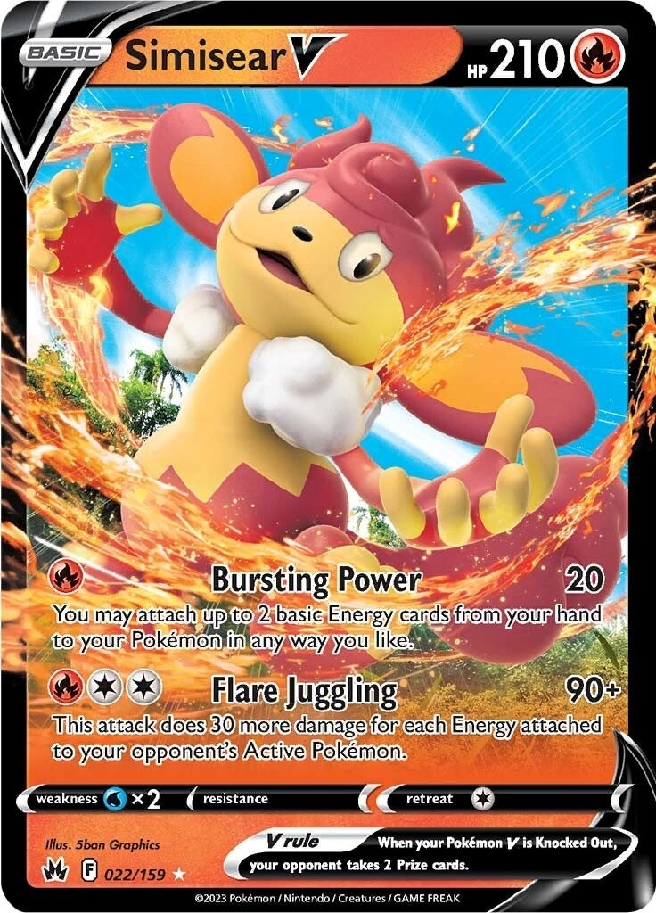 Image for Simisear V (022/159) (SWSH: Crown Zenith) - Pokemon
