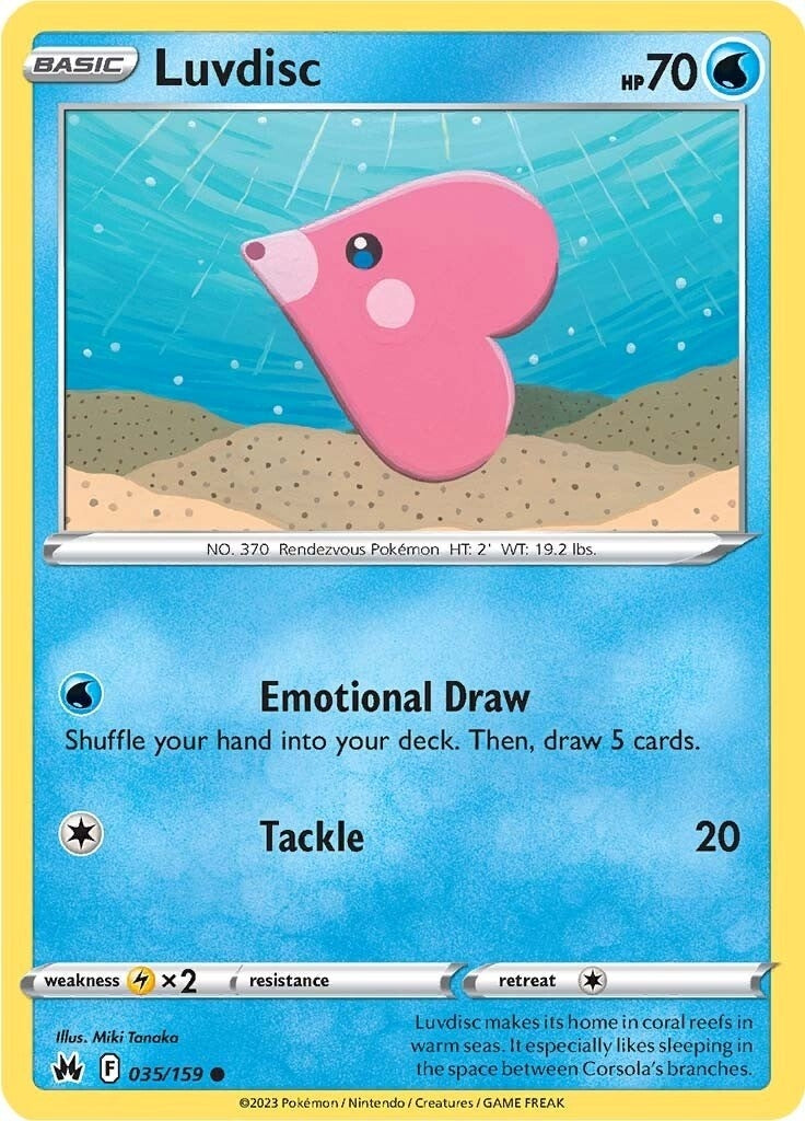 Image for Luvdisc (035/159) (SWSH: Crown Zenith) - Pokemon