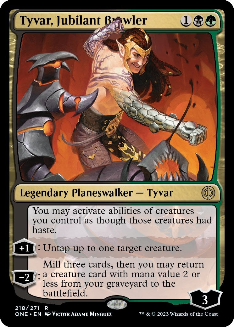 Tyvar, Jubilant Brawler (218) (Phyrexia: All Will Be One) - PokeBox USA