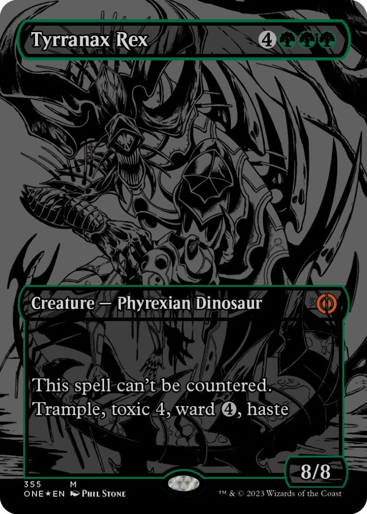 Tyrranax Rex (Oil Slick Raised Foil) (355) (Phyrexia: All Will Be One)