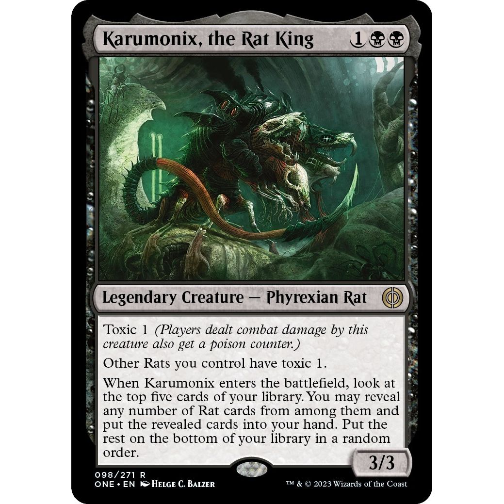 Karumonix, the Rat King (98) (Phyrexia: All Will Be One) - PokeBox USA