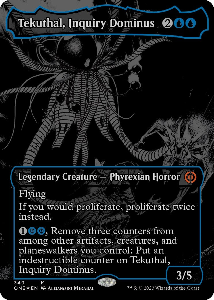 Tekuthal, Inquiry Dominus (Oil Slick Raised Foil) (349) (Phyrexia: All Will Be One)