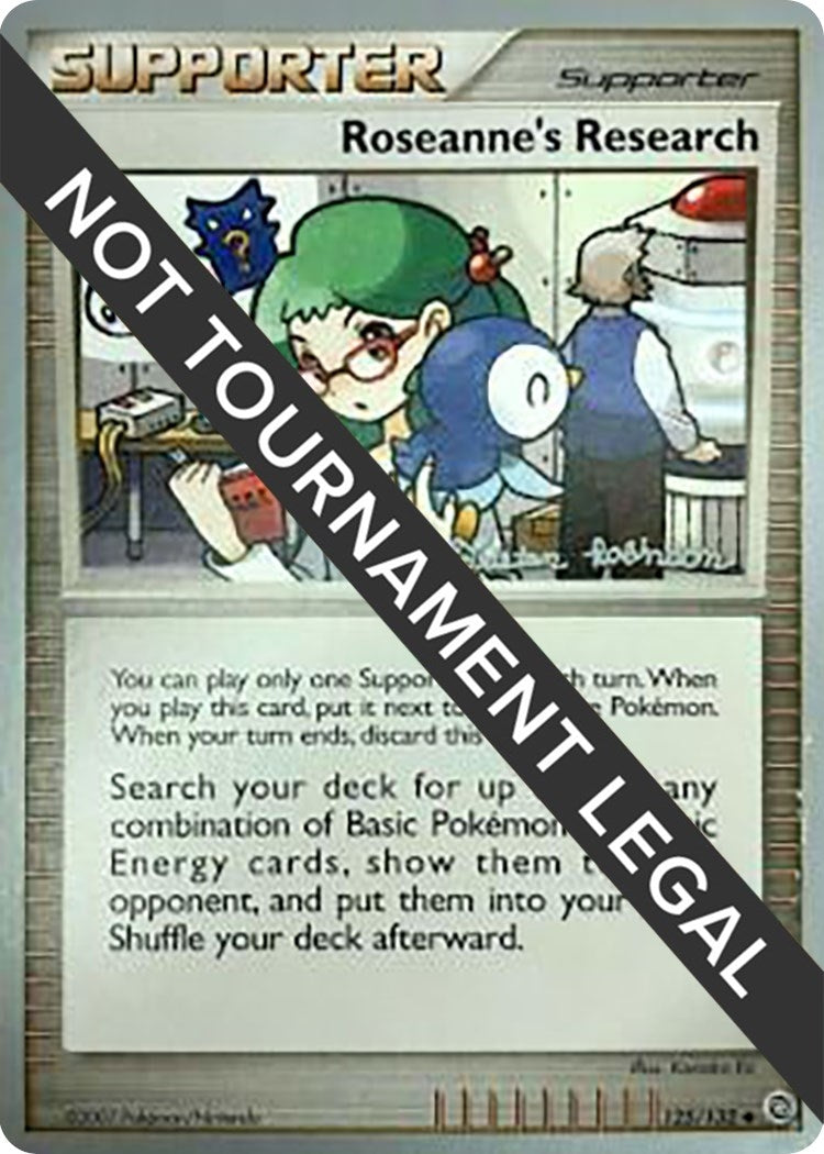 Image for Roseanne's Research - 2008 (Tristan Robinson) (125/132) (World Championship Decks) (WCD) - Pokemon