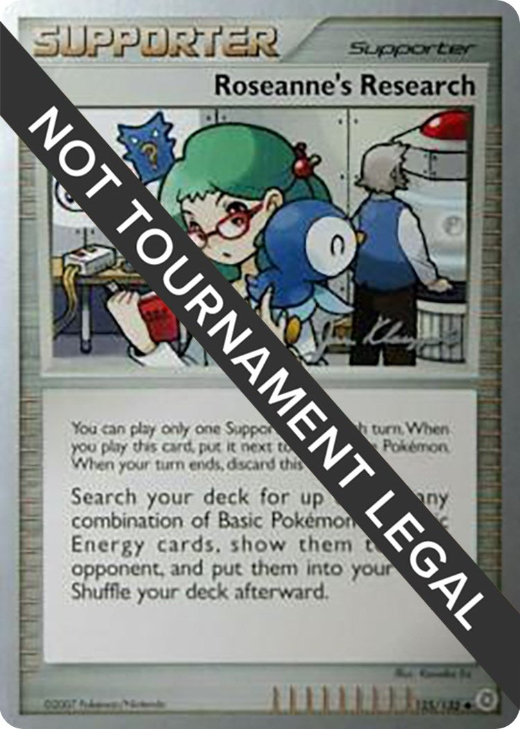 Image for Roseanne's Research - 2008 (Jason Klaczynski) (125/132) (World Championship Decks) (WCD) - Pokemon