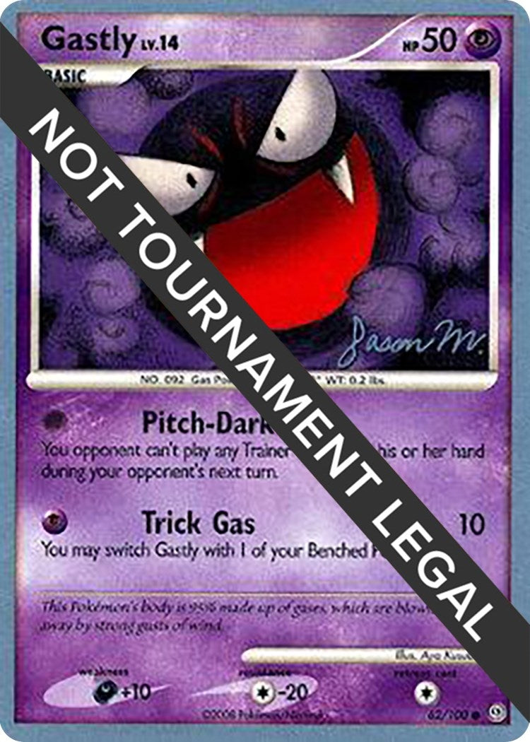 Image for Gastly - 2009 (Jason Martinez) (62/100) (World Championship Decks) (WCD) - Pokemon