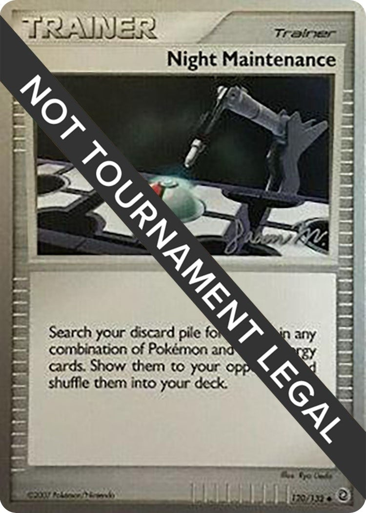 Image for Night Maintenance - 2009 (Jason Martinez) (120/132) (World Championship Decks) (WCD) - Pokemon