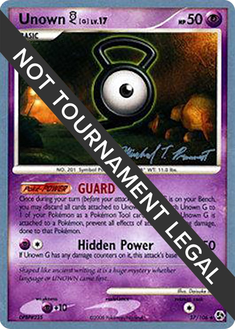Image for Unown [G] - 2010 (Michael Pramawat) (57/106) (World Championship Decks) (WCD) - Pokemon