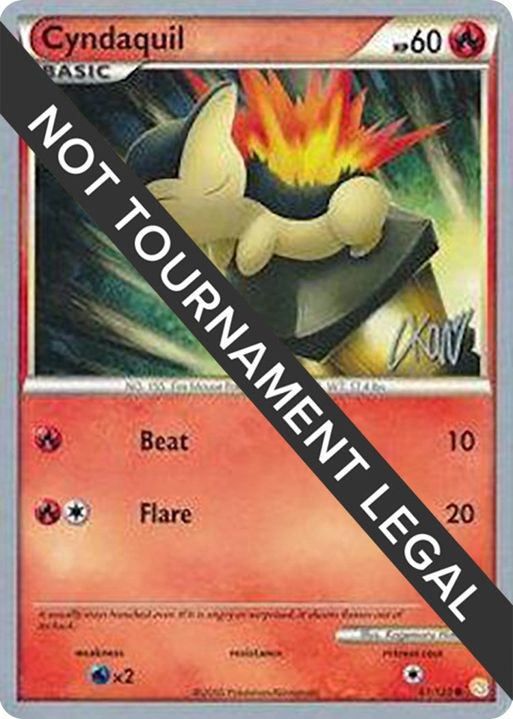 Image for Cyndaquil - 2011 (Christopher Kan) (61/123) (World Championship Decks) (WCD) - Pokemon