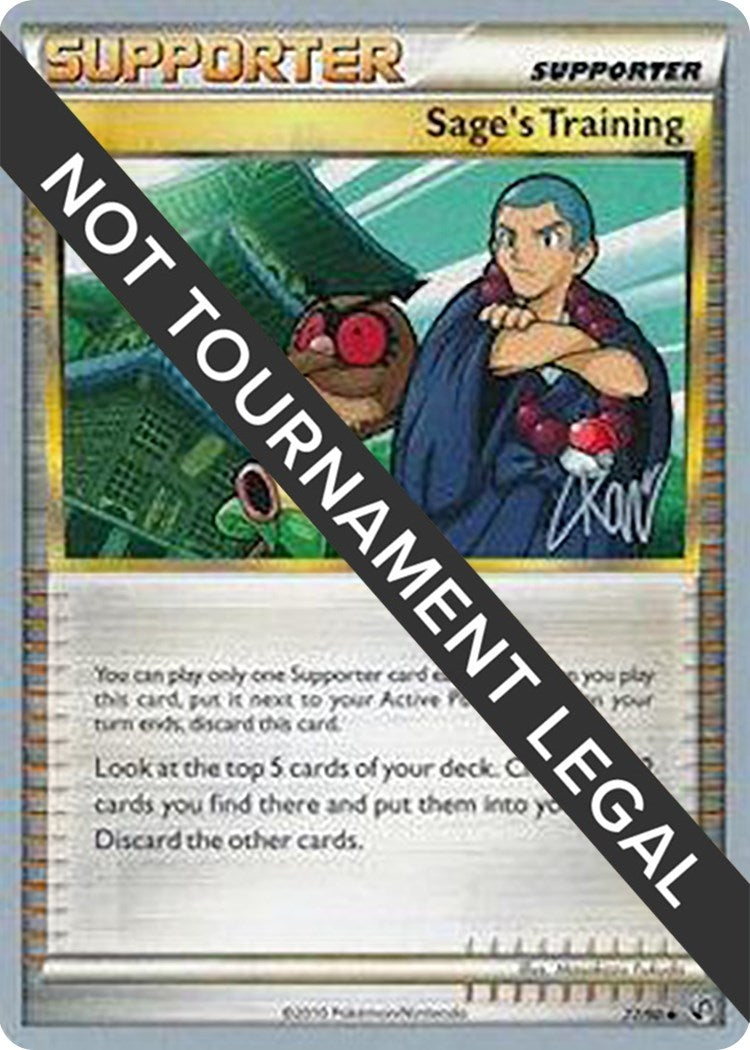 Image for Sage's Training - 2011 (Christopher Kan) (77/90) (World Championship Decks) (WCD) - Pokemon