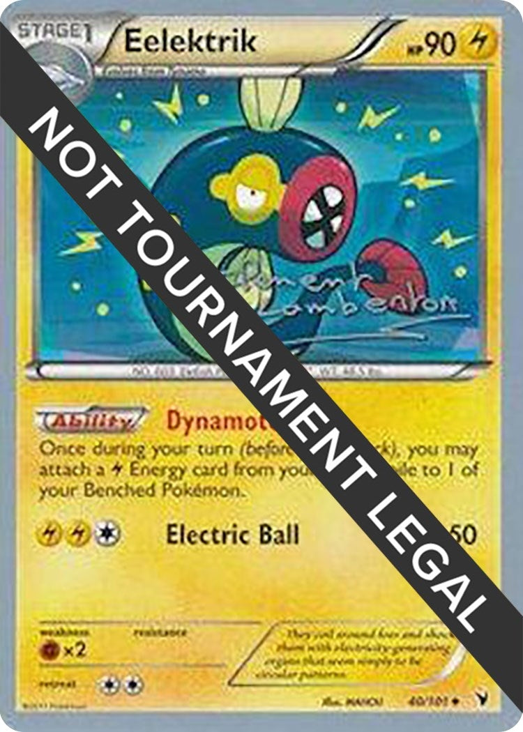 Image for Eelektrik - 2013 (Clement Lamberton) (40/101) (World Championship Decks) (WCD) - Pokemon
