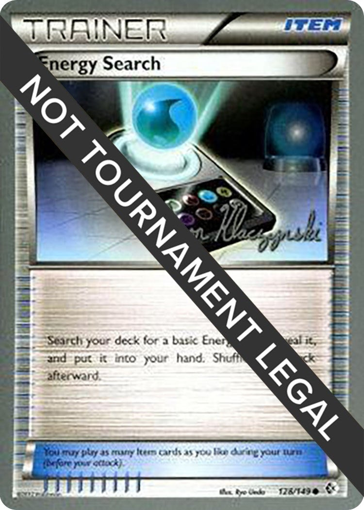 Image for Energy Search - 2013 (Jason Klaczynski) (128/149) (World Championship Decks) (WCD) - Pokemon