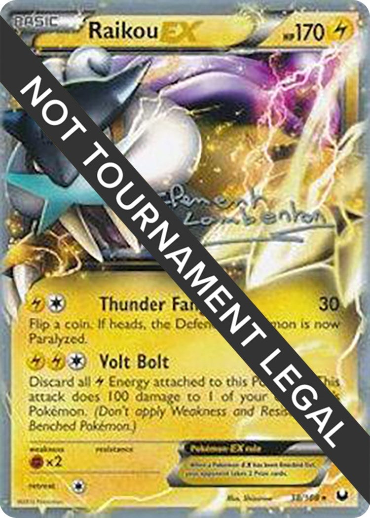 Image for Raikou EX - 2013 (Clement Lamberton) (38/108) (World Championship Decks) (WCD) - Pokemon