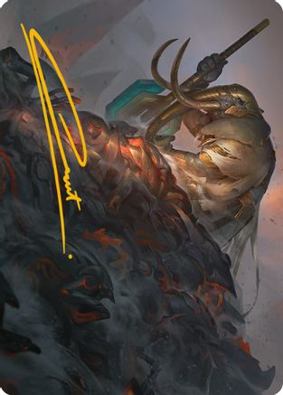 Against All Odds Art Card (Gold-Stamped Signature) (ASONE-001) [Art Series: Phyrexia: All Will Be One]