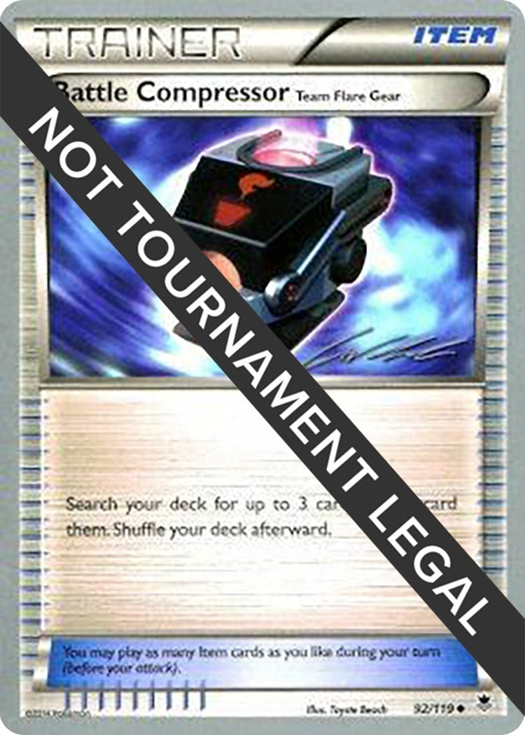 Image for Battle Compressor (Team Flare Gear) - 2016 (Cody Walinski) (92/119) (World Championship Decks) (WCD) - Pokemon
