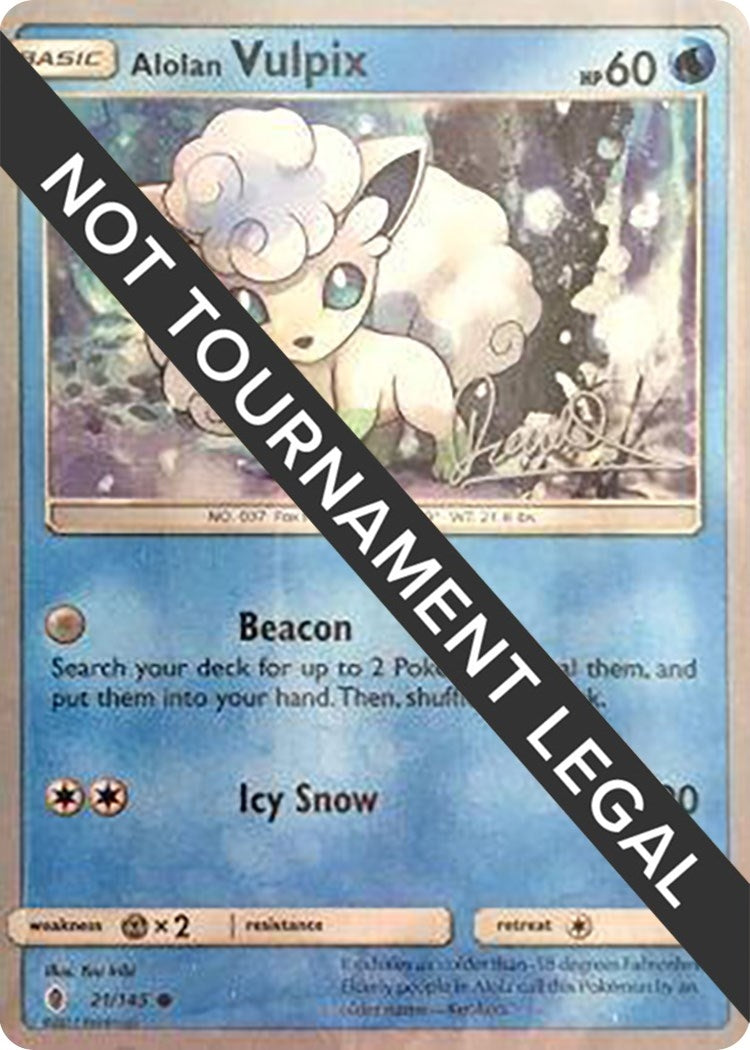 Image for Alolan Vulpix - 2017 (Diego Cassiraga) (21/145) (World Championship Decks) (WCD) - Pokemon