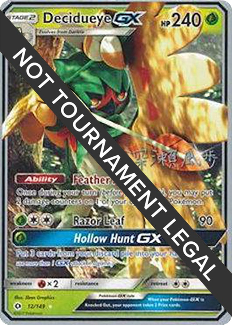 Image for Decidueye GX - 2017 (Kabu Fukase) (12/149) (World Championship Decks) (WCD) - Pokemon