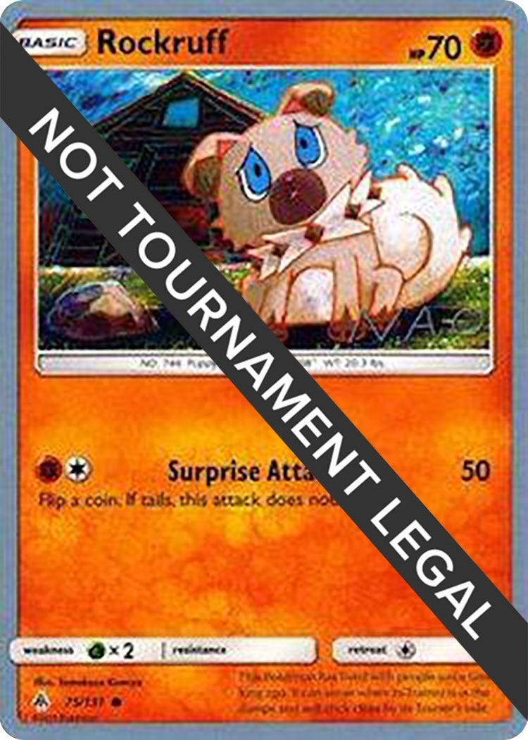 Image for Rockruff - 2018 (Naohito Inoue) (75/131) (World Championship Decks) (WCD) - Pokemon