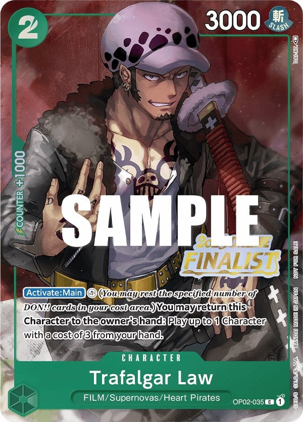 Image for Trafalgar Law (Online Regional 2023) [Finalist] (OP02-035) (One Piece Promotion Cards) (OP-PR) - One Piece Card Game