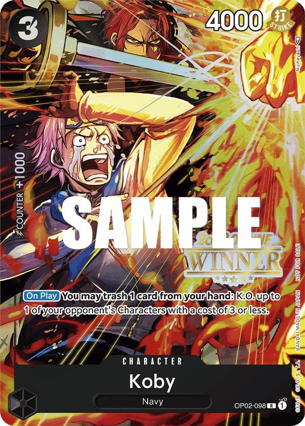 Image for Koby (Online Regional 2023) [Winner] (OP02-098) (One Piece Promotion Cards) (OP-PR) - One Piece Card Game