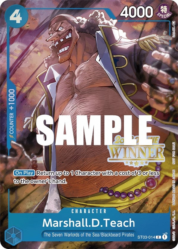 Image for Marshall.D.Teach (Online Regional 2023) [Winner] (ST03-014) (One Piece Promotion Cards) (OP-PR) - One Piece Card Game