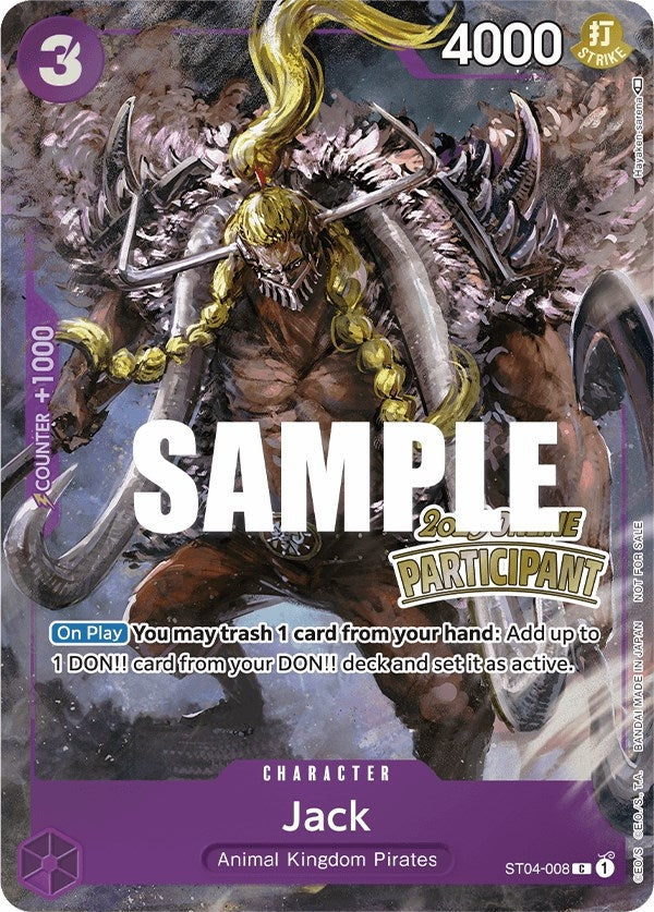 Image for Jack (Online Regional 2023) [Participant] (ST04-008) (One Piece Promotion Cards) (OP-PR) - One Piece Card Game