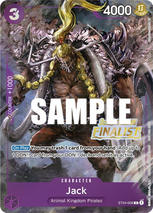 Image for Jack (Online Regional 2023) [Finalist] (ST04-008) (One Piece Promotion Cards) (OP-PR) - One Piece Card Game