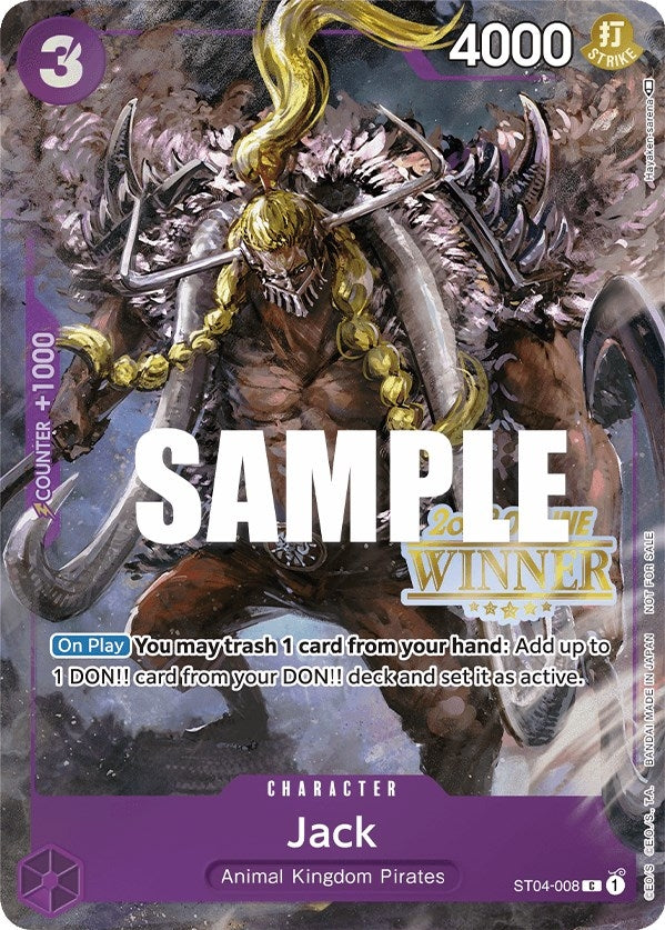 Image for Jack (Online Regional 2023) [Winner] (ST04-008) (One Piece Promotion Cards) (OP-PR) - One Piece Card Game