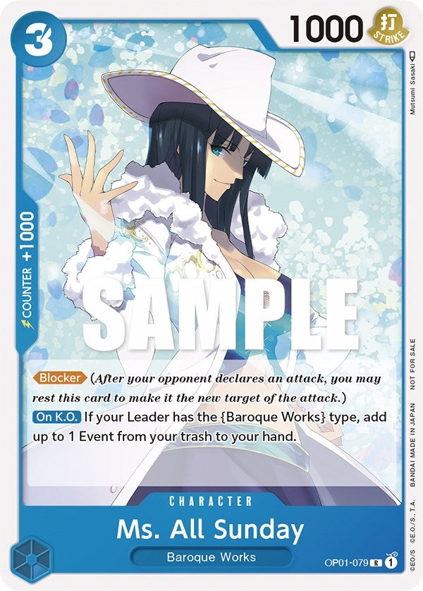 Image for Ms. All Sunday (Promotion Pack 2023) (OP01-079) (One Piece Promotion Cards) (OP-PR) - One Piece Card Game