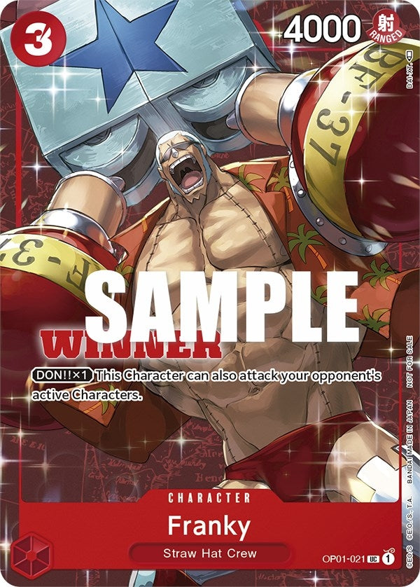 Image for Franky (Tournament Pack Vol. 2) [Winner] (OP01-021) (One Piece Promotion Cards) (OP-PR) - One Piece Card Game
